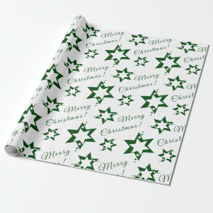 Green Merry Christmas Wrapping Paper