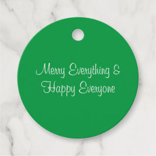 Green Merry Xmas Everything Gift Tag