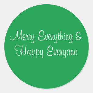 Green Merry Xmas Everything Sticker