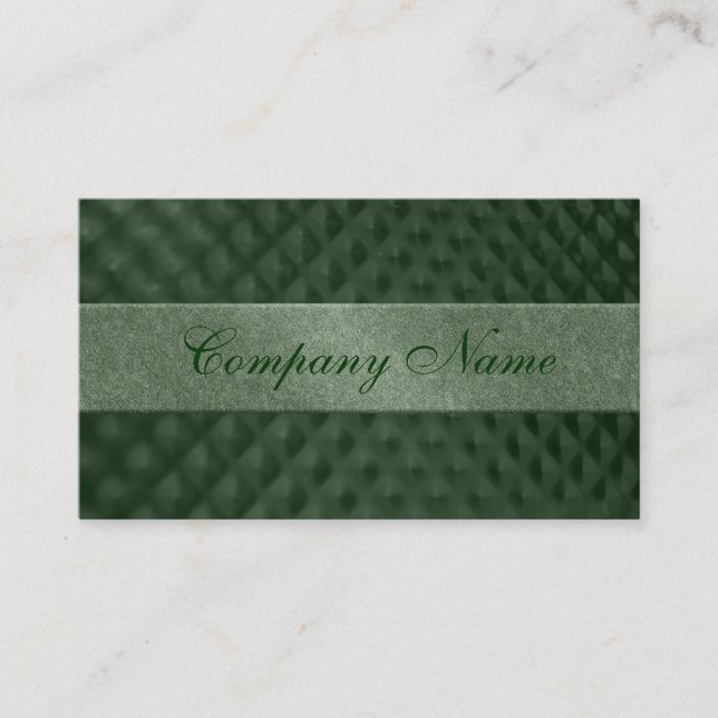 Green Metallic Dimples Business Card (Front)