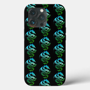 Green Metallic Dragon Pattern   iPhone 13 Pro Case