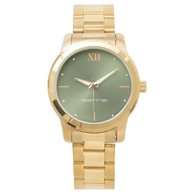 Green Metallic Perfekt eWatch Watch (Front)