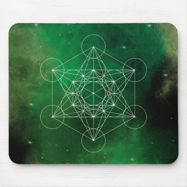 green Metatron Mouse Pad (Front)