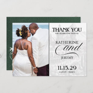 Green Mexico Passport Thank You Card