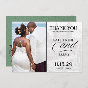 Green Mexico Passport Thank You Card