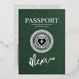 Green Mexico Passport Wedding