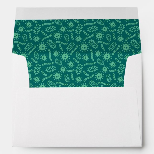 Green Microbes Pattern Envelope (Back (Bottom))