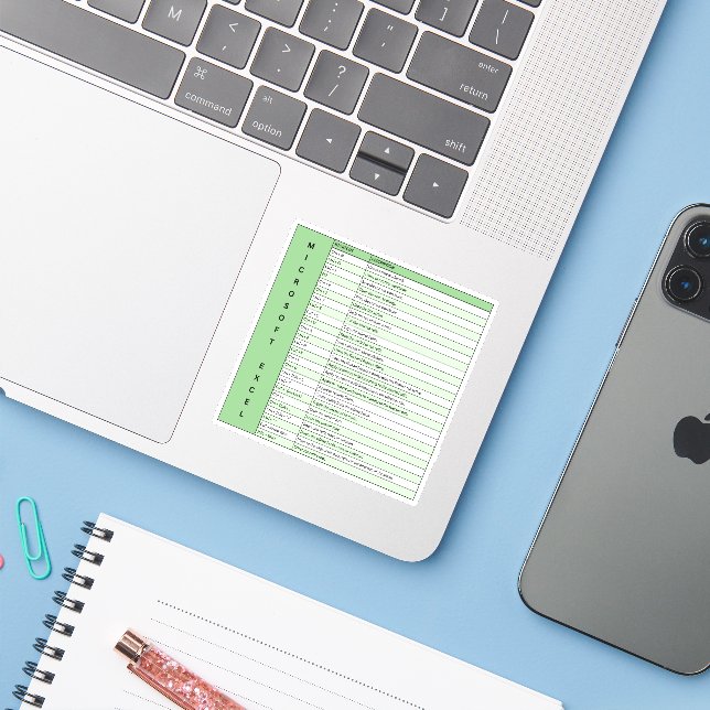 Green | Microsoft Excel Windows Shortcut Keys (Laptop w/ iPhone)