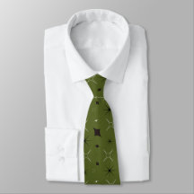 Green Mid Century Modern Tie