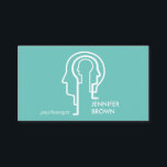 Green Mind Science Human Head Psychologist Business Card<br><div class="desc">Green Mind Science Human Head Psychologist</div>