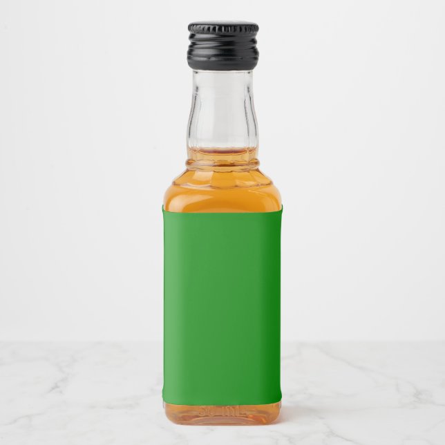 Green Mini Liquor Bottle Label (Front)