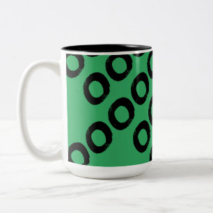 Green Minimal Modern Two-Tone Coffee Mug