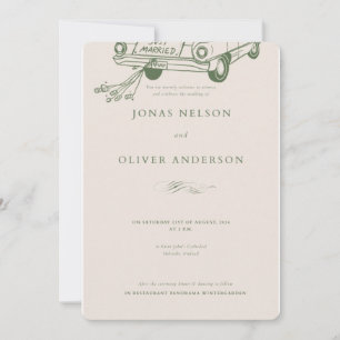 Green Minimal Wedding Invitation 2025