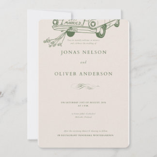 Green Minimal Wedding Invitation 2025