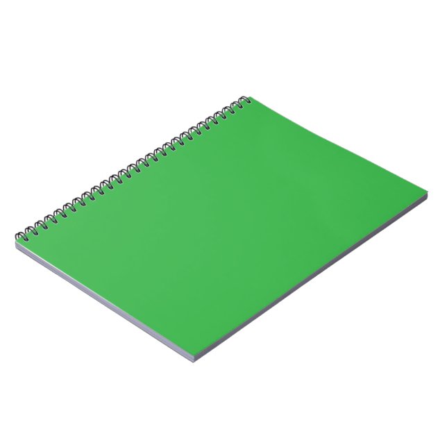 Green Minimalist Spiral Notebook (Left Side)
