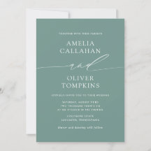Green Minimalist Wedding