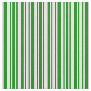 Green & Mint Cream Coloured Lines Fabric