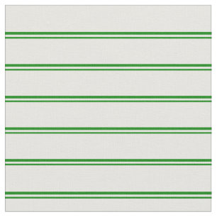 Green & Mint Cream Coloured Lines Fabric