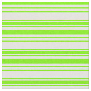 Green & Mint Cream Coloured Pattern Fabric