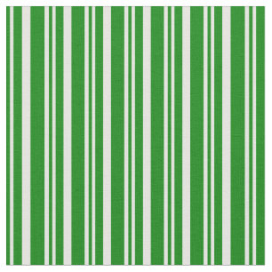 Green & Mint Cream Coloured Striped Pattern Fabric