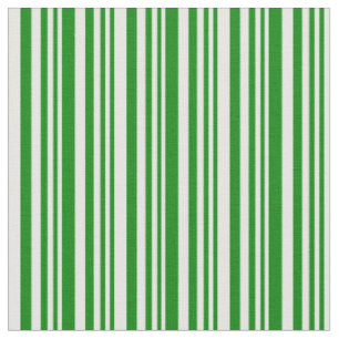 Green & Mint Cream Lined Pattern Fabric