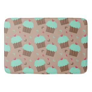 Green Mint Cupcake Bath Mat