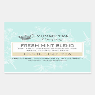 Green Mint - Loose Leaf Tea Label Sticker