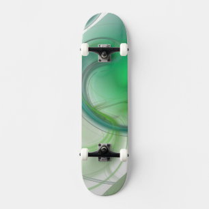 Green Mist Fractal Skateboard
