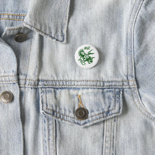Green Mister Pro Triceratops Skilled Ancient 3 Cm Round Badge