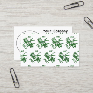 Green Mister Pro Triceratops Skilled Ancient  Business Card