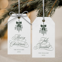 Green Mistletoe Merry Christmas | Feliz Navidad