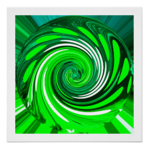 Green mix art poster