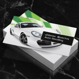 Green Mobile Auto Detailing Car Dealer Business Card