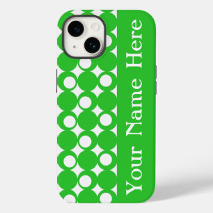 Green Mod Ball Design with name Case-Mate iPhone 14 Case