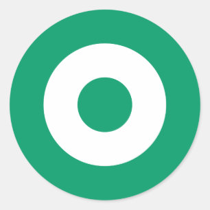 Green Mod Round Sticker