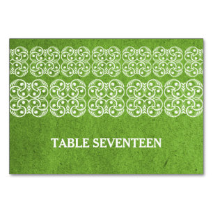 Green Modern Bohemian Table Card