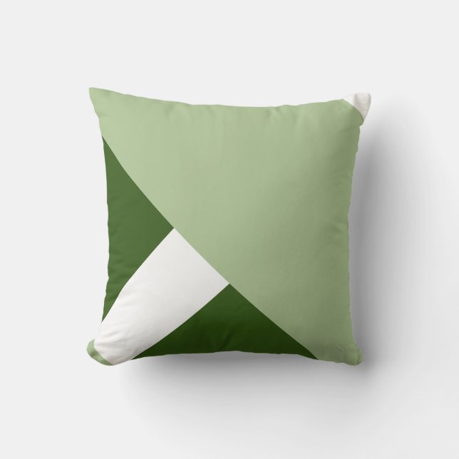 Green Modern Colour Block 2 Cushion (Front)