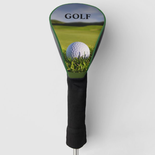 Green Modern Custom Best Driver Golf Head Cover (Front)