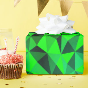Green Modern Futuristic Abstract St Patricks Party Wrapping Paper
