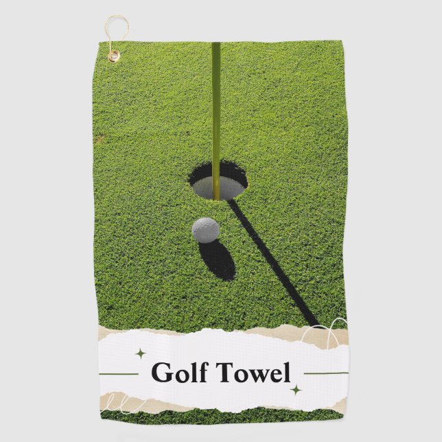 Green Modern Golf Tips Custom Best golf towels (Front)