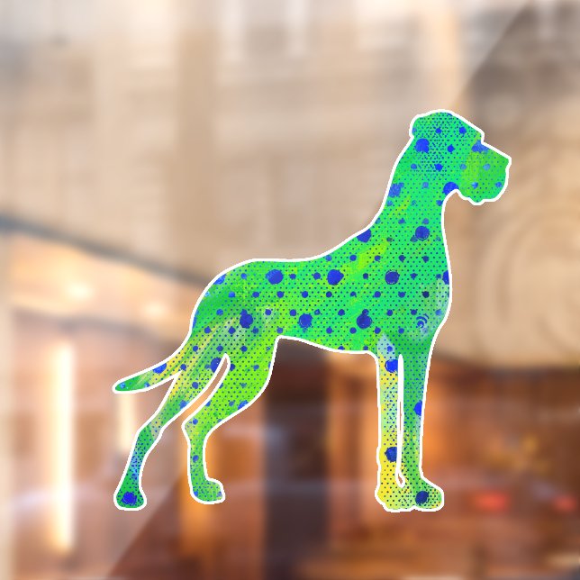 Green modern Great Dane Silhouette (Sheet 2)