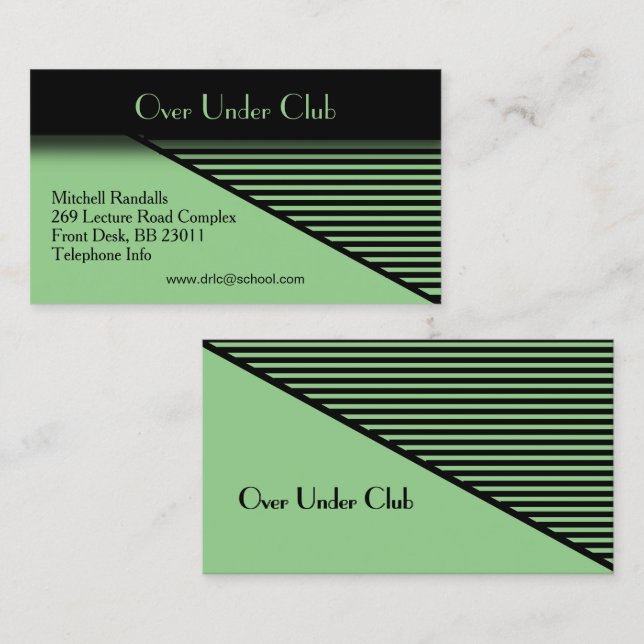 Green Modern Look Business Card (Front/Back)