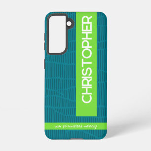 Green Modern Personalised Name Phone Case