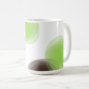 Green, modern, simple, flower abstract graphic coffee mug