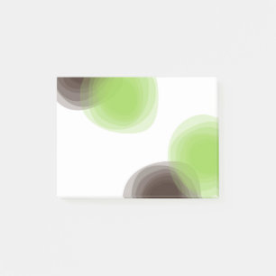 Green, modern, simple, flower abstract graphic post-it notes