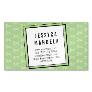 Green Modern tailor Magnetic Cards