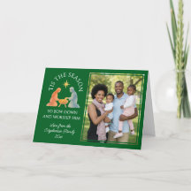 Green Modern TIS THE SEASON Family Photo Christmas