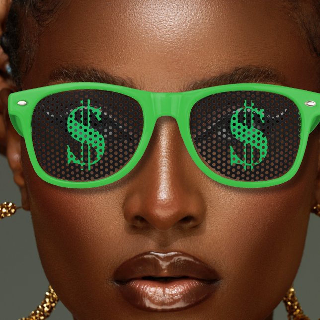 Green Money Dollar Sign Retro Sunglasses (green money dollar sign retro sunglasses)