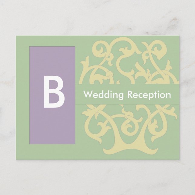 Green Monogram Cards (Front)
