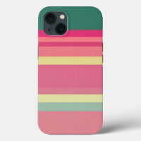 Green Monogram / Colorblock Horizontal Stripe Pink